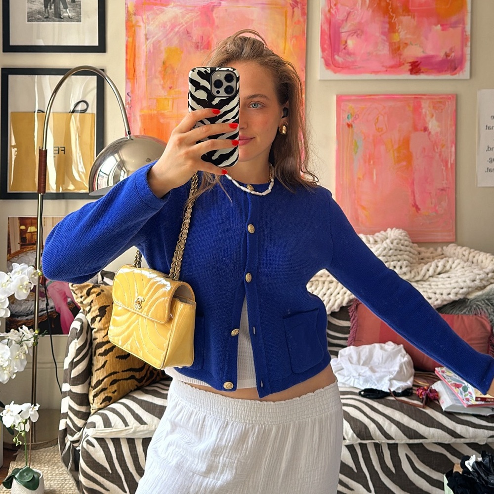 Royal blue Jcrew cardigan